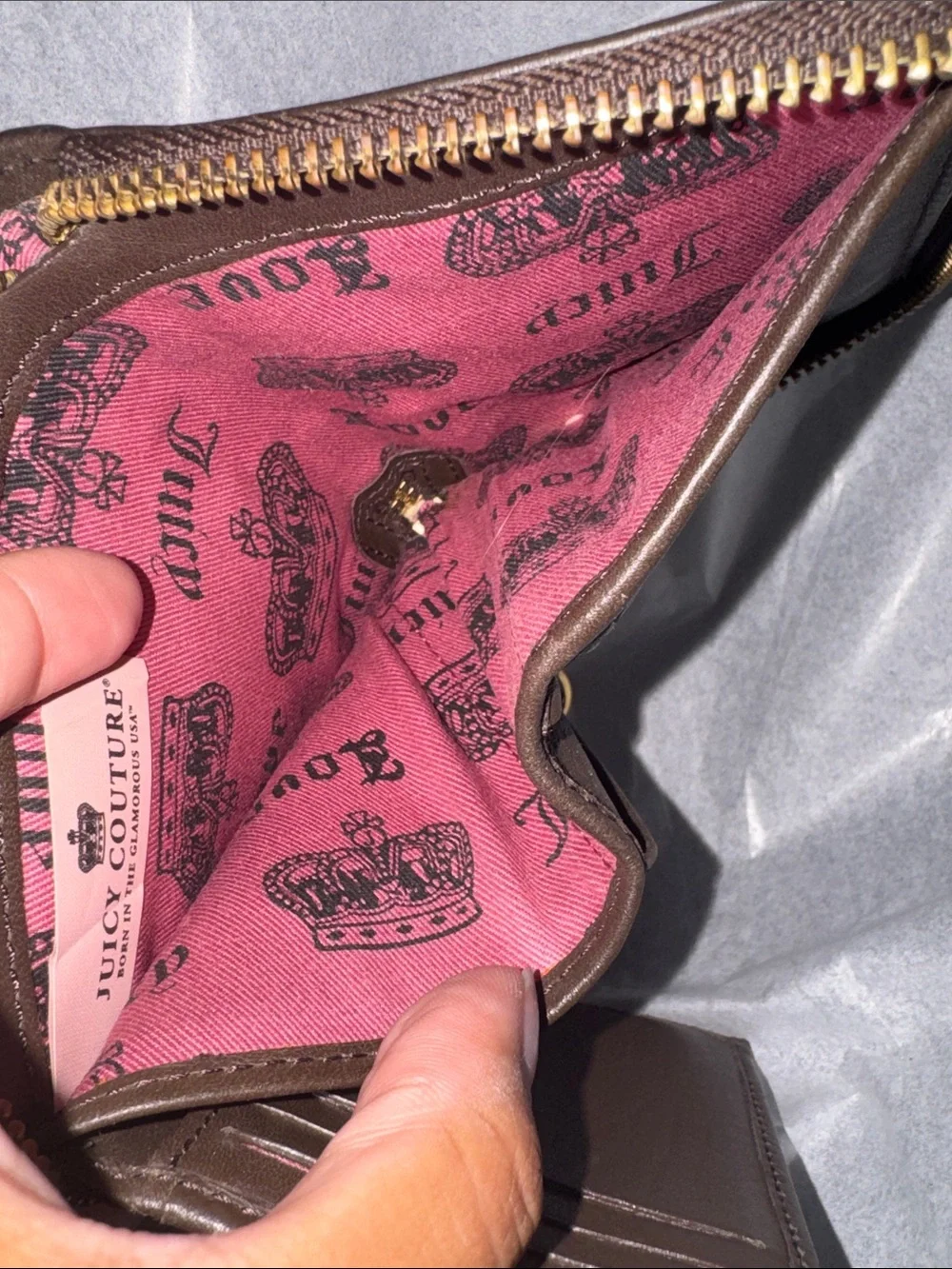 Juicy Couture Y2K Velour Zip Around Wallet